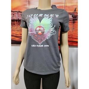 Journey July 1979 USA Tour T-Shirt Grey Unisex XS Rock Group (Made 2021) #C